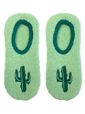 Fuzzy Cactus slipper socks