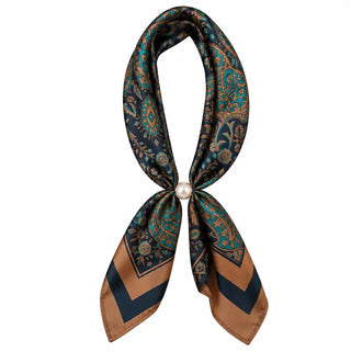Ready To Wear Magnetic Scarf-DA BLACK & COPPER