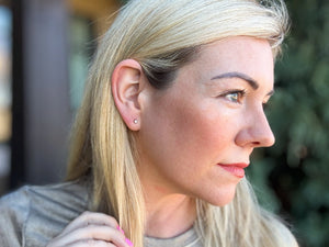 Maren Stud Earrings - Bezel Gems