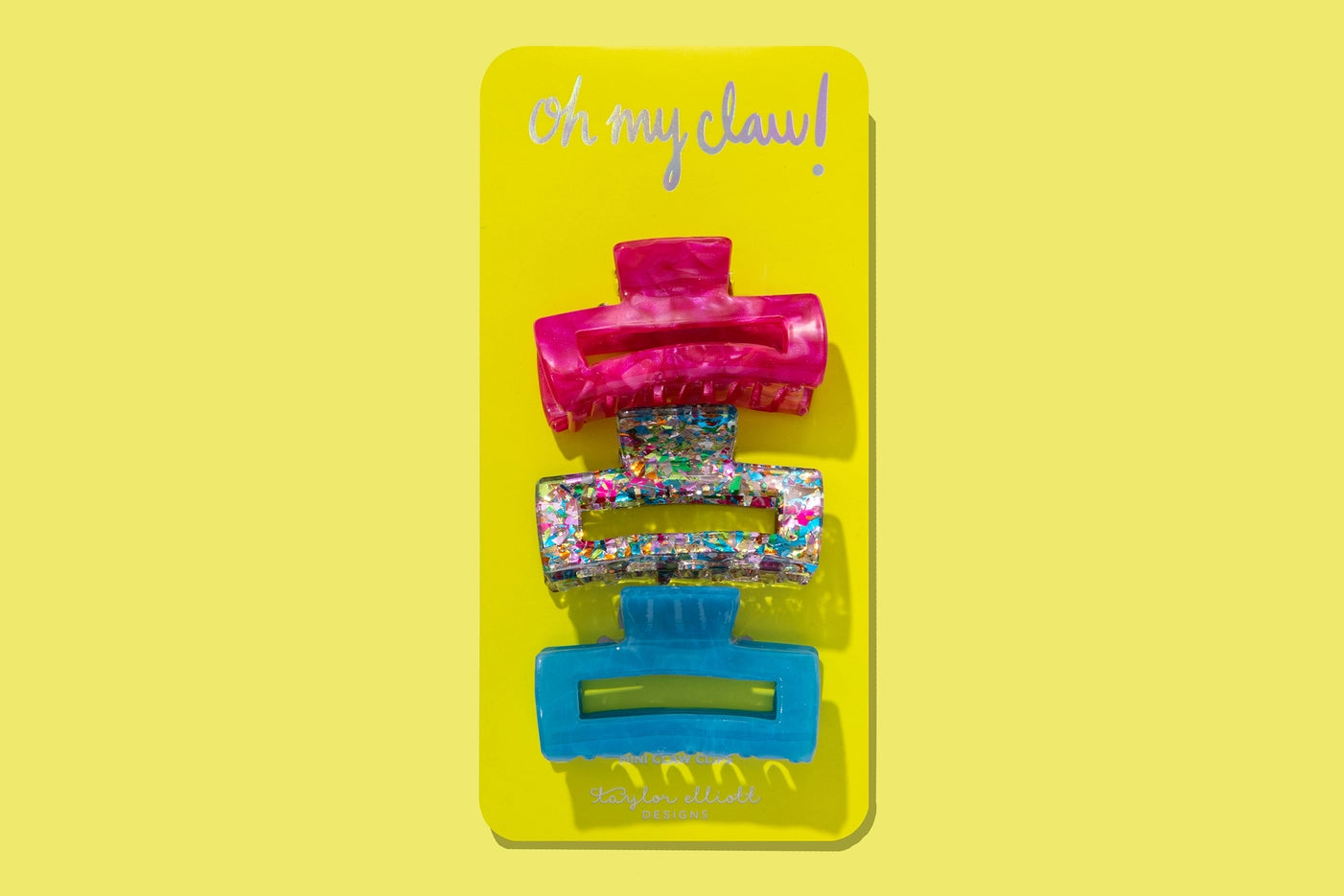 Claw Clip Trio - Colorful Confetti