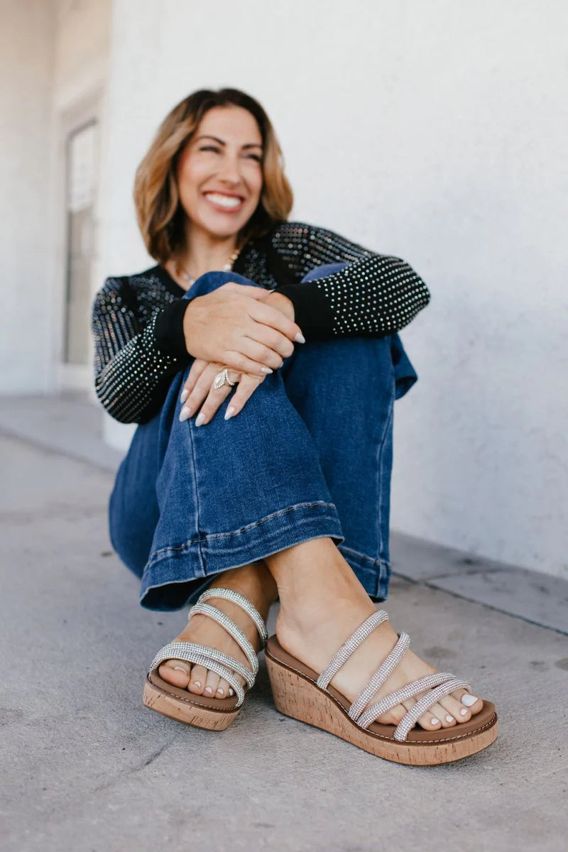Corky's Rhinestone Summer Glow Wedges