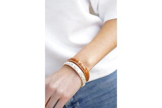 Texas Longhorns Sculpted Enamel Hinge Bangle in Burnt Orange