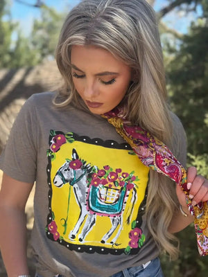 Callie Ann Stelter Hand Painted Burro Tee