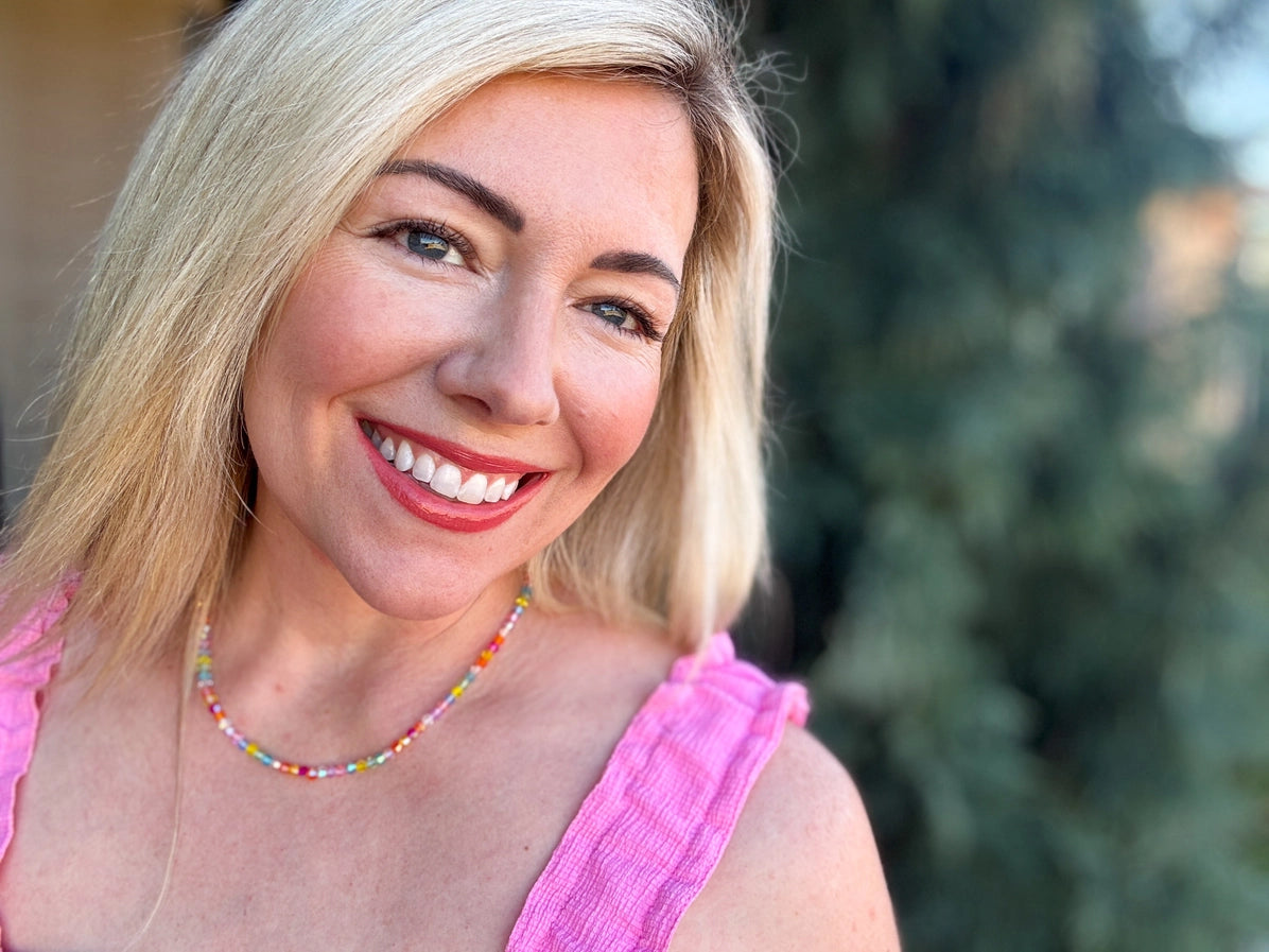 Beaded Necklace - Multi-Colored - Chloe