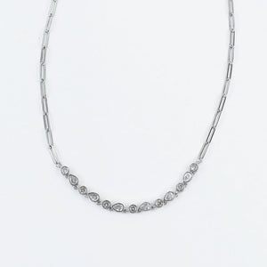Radiance Drops Silver Necklace