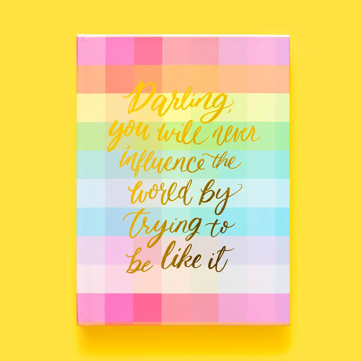 "Darling..." - Colorful Gingham notebook