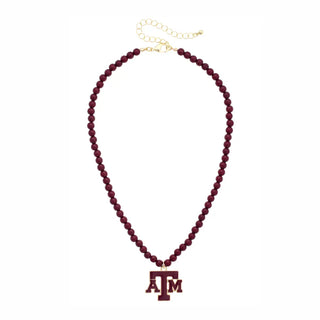 Texas A&M Aggies Beaded Logo Pendant Necklace