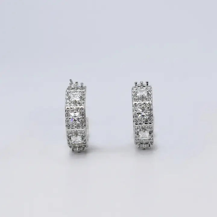 Jewel Harmony Silver Hoop