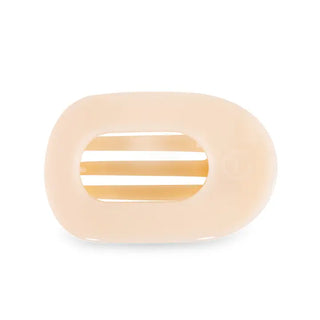 ALMOND BEIGE MEDIUM FLAT ROUND CLIP