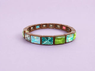 Sophie Bright Rainbow-Enamel Stretch Bracelet - Autumn / Fall B-148