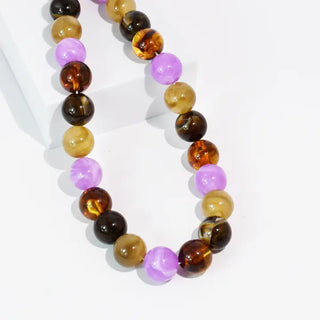 Pop of Joy Purple & Amber Necklace