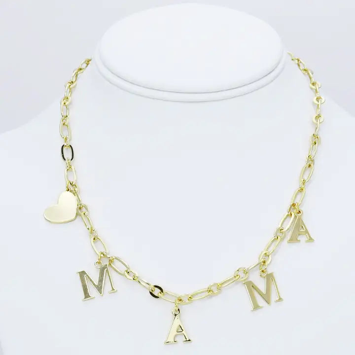Mama Charm Gold Necklace-1