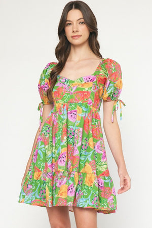 TROPICAL SANDIA DRESS