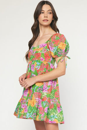 TROPICAL SANDIA DRESS