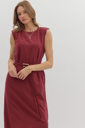 DANIELLA BURGUNDY DRESS