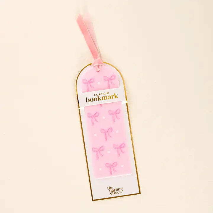 Acrylic Bookmark-Bows Pink