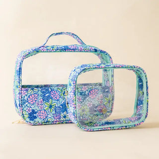 Clearly Chic Cosmetic Bag Set–Coastal Cove