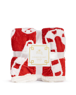 Candy Cane Throw Red/White 50x60