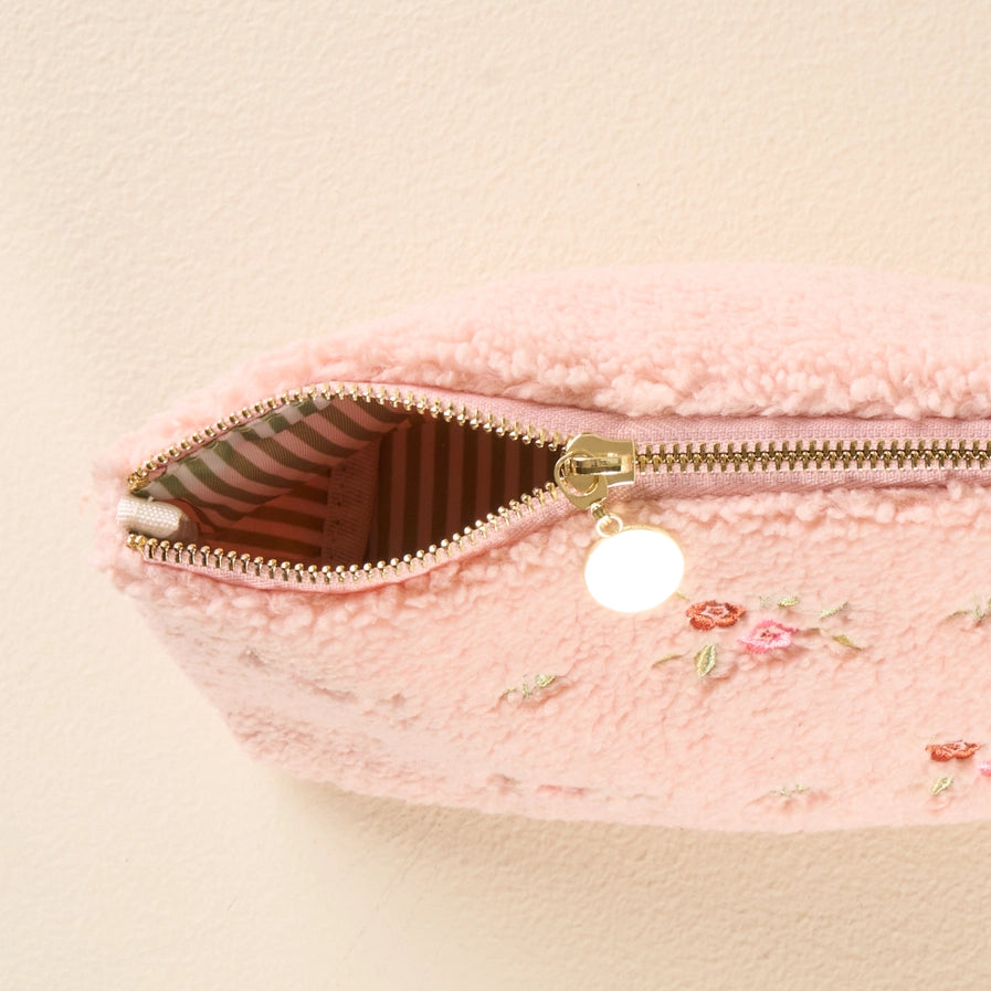 Teddy Pouch-Dainty Floral Pink