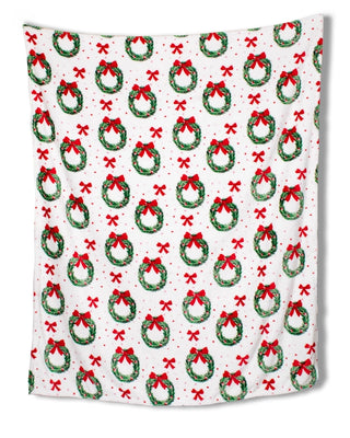 Clara Wreath Throw Red/Green 50x60