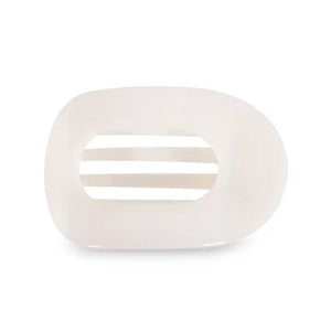 COCONUT WHITE LARGE FLAT ROUND CLIP