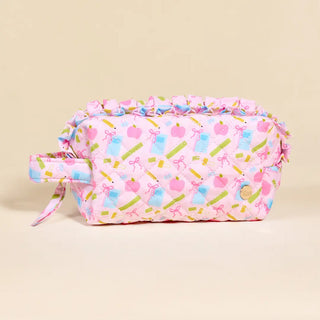 Essentials Quilted Cosmetic Pouch–School's in Session