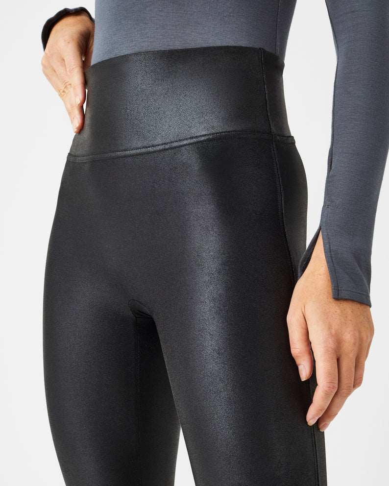 Spanx Faux Leather High Waist Sculpting Leggings In Black
