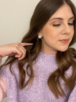 GLITTER TOP RECTANGLE HOOPS TAYLOR SHAYE