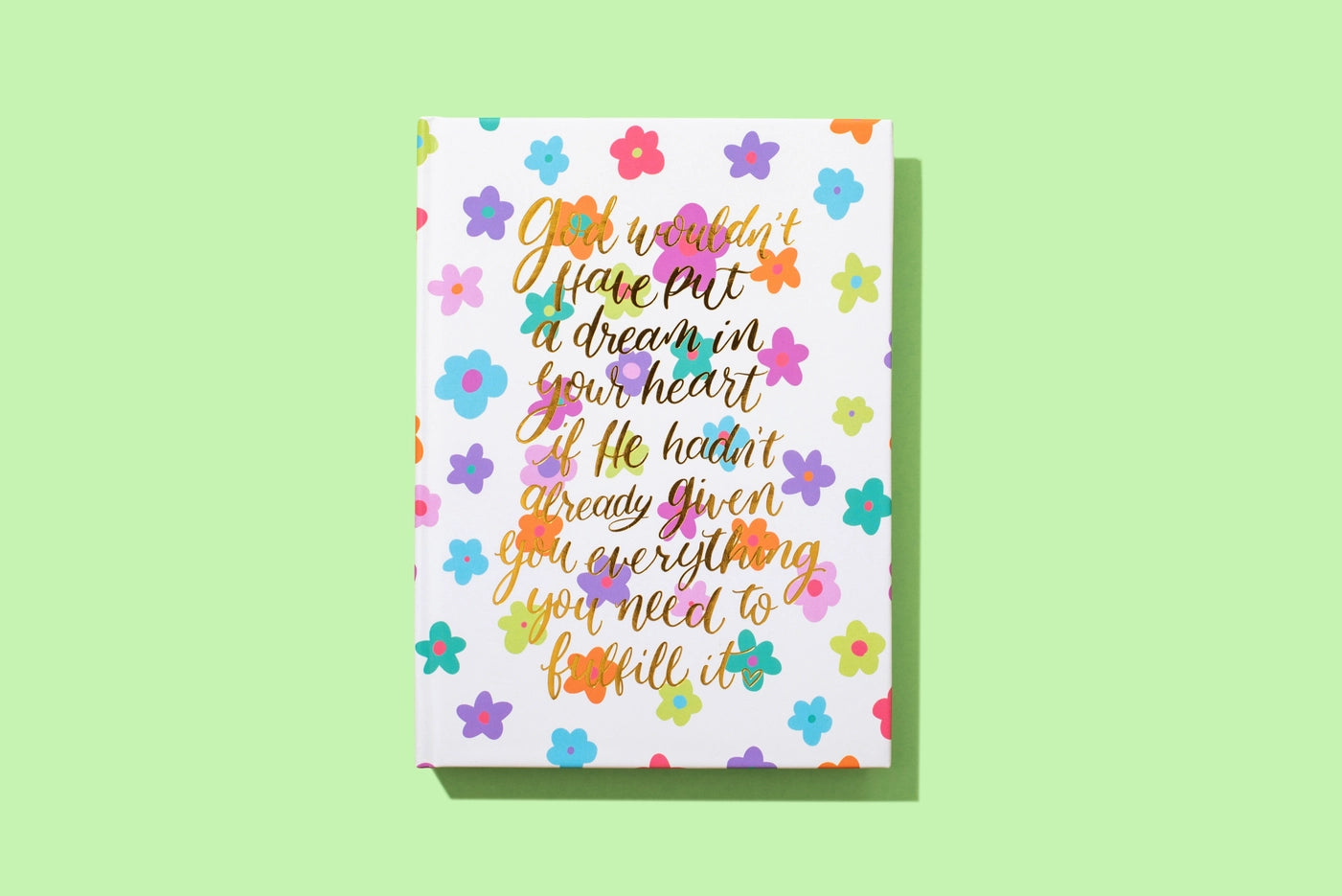 God + Dreams floral notebook