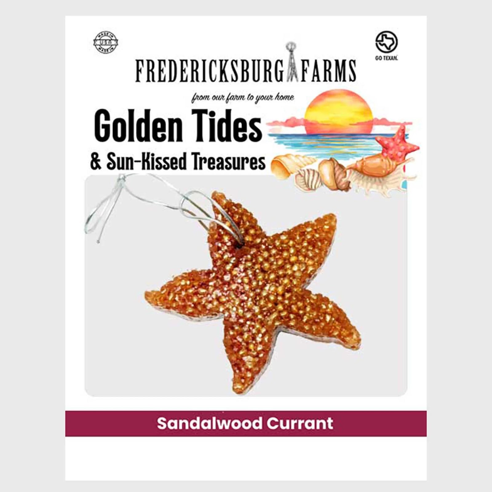 Fredericksburg Farms  Golden Tides - Sandalwood Currant Air Freshener