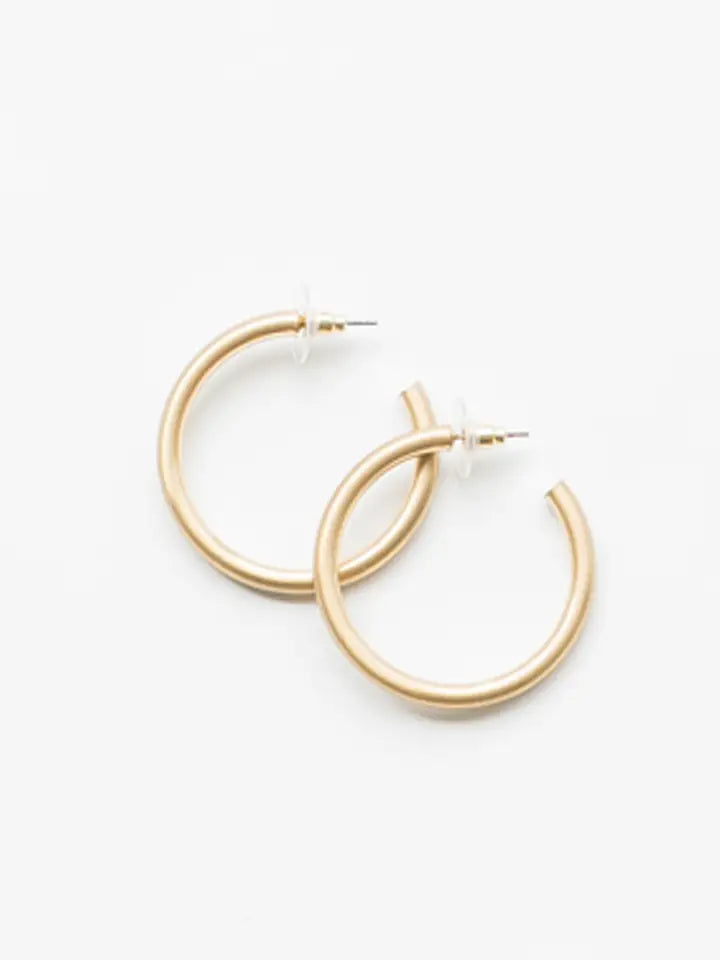 HEATHER BRUSHED GOLD EARRINGS