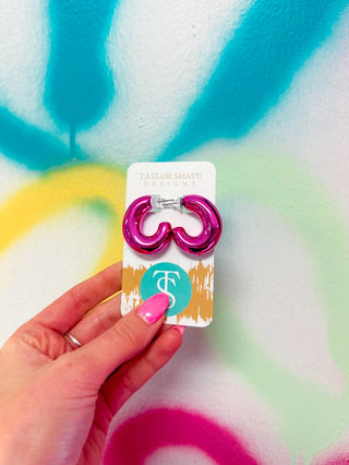 Hot Pink Kai Hoops