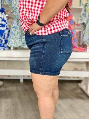 KARINA JB HW BACK FLAP POCKETS SHORTS