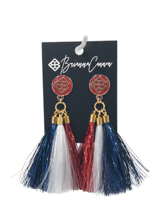 METALLIC TASSEL RED WHITE BLUE BRIANNA CANNON