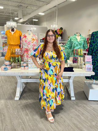 KAREN PATTERN PRINT DRESS