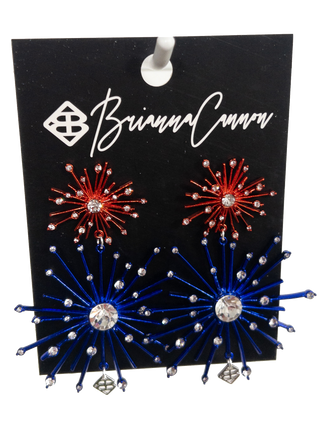 BLUE & RED FIREWORK EARRINGS BRIANNA CANNON