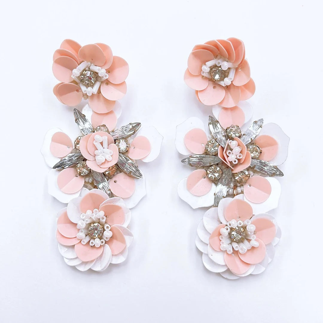 CARNATION PINK DANGLES TREASURE JEWELS