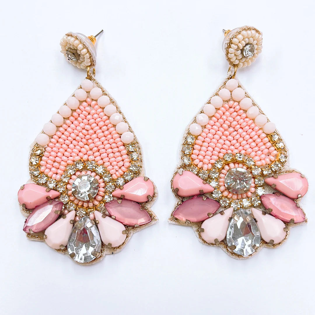 RAINDROP PINK DANGLES TREASURE JEWELS