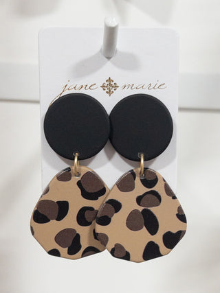 JANE MARIE POST LEOPARD DANGLES