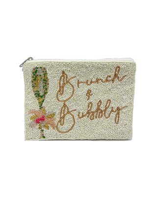 BRUNCH AND BUBBLY LG  COIN POUCH LA CHIC