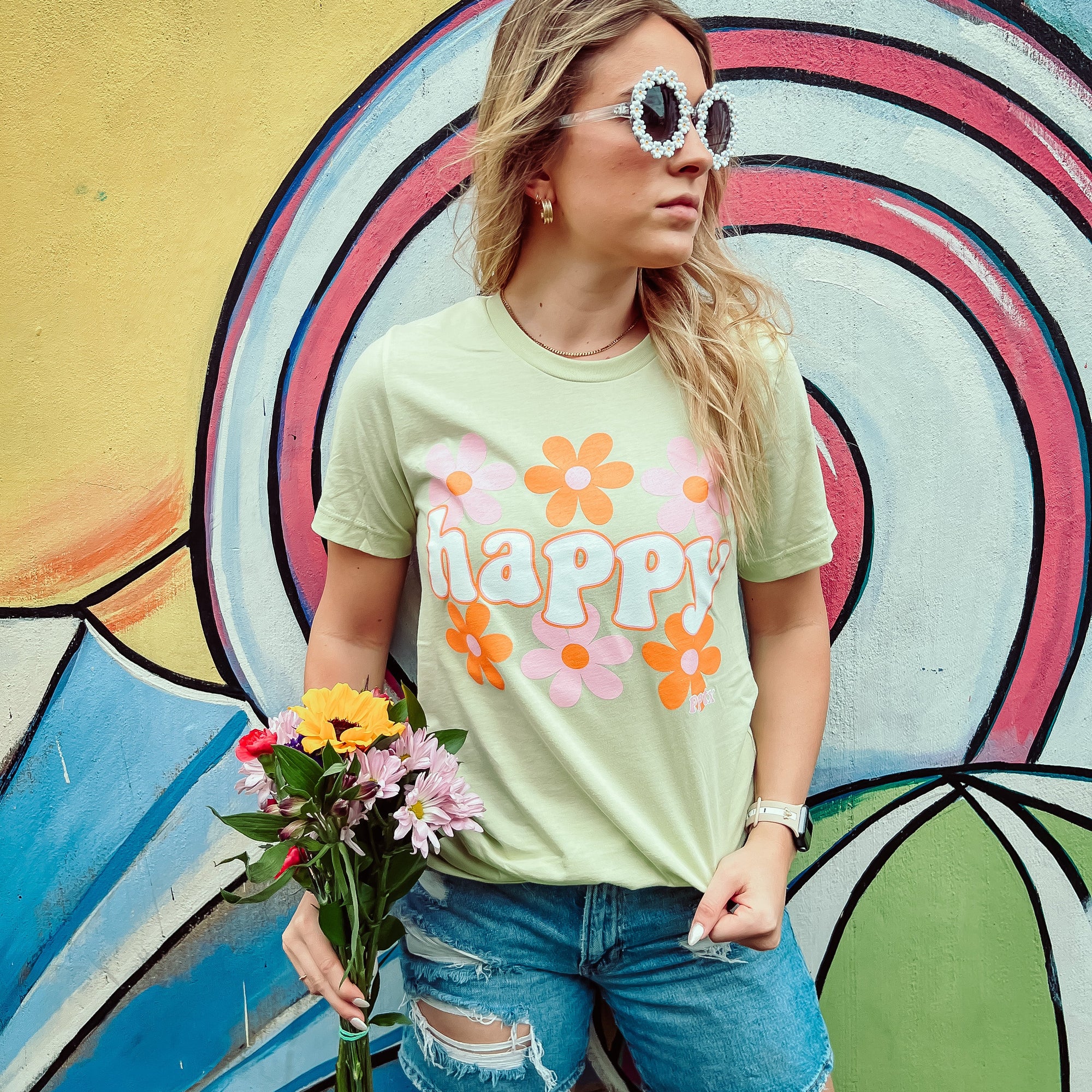 HAPPY FLOWERS TEE