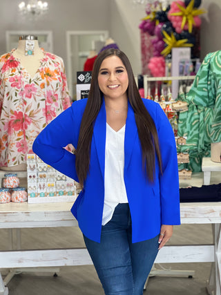BRIGHT ROYAL BLUE BLAZER