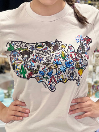 COLORFUL ICONIC USA TEE