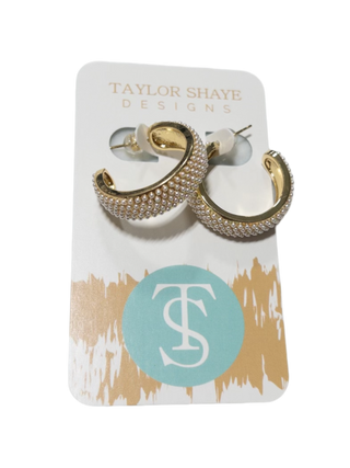 CAMILLE PEARL HOOPS TAYLOR SHAYE