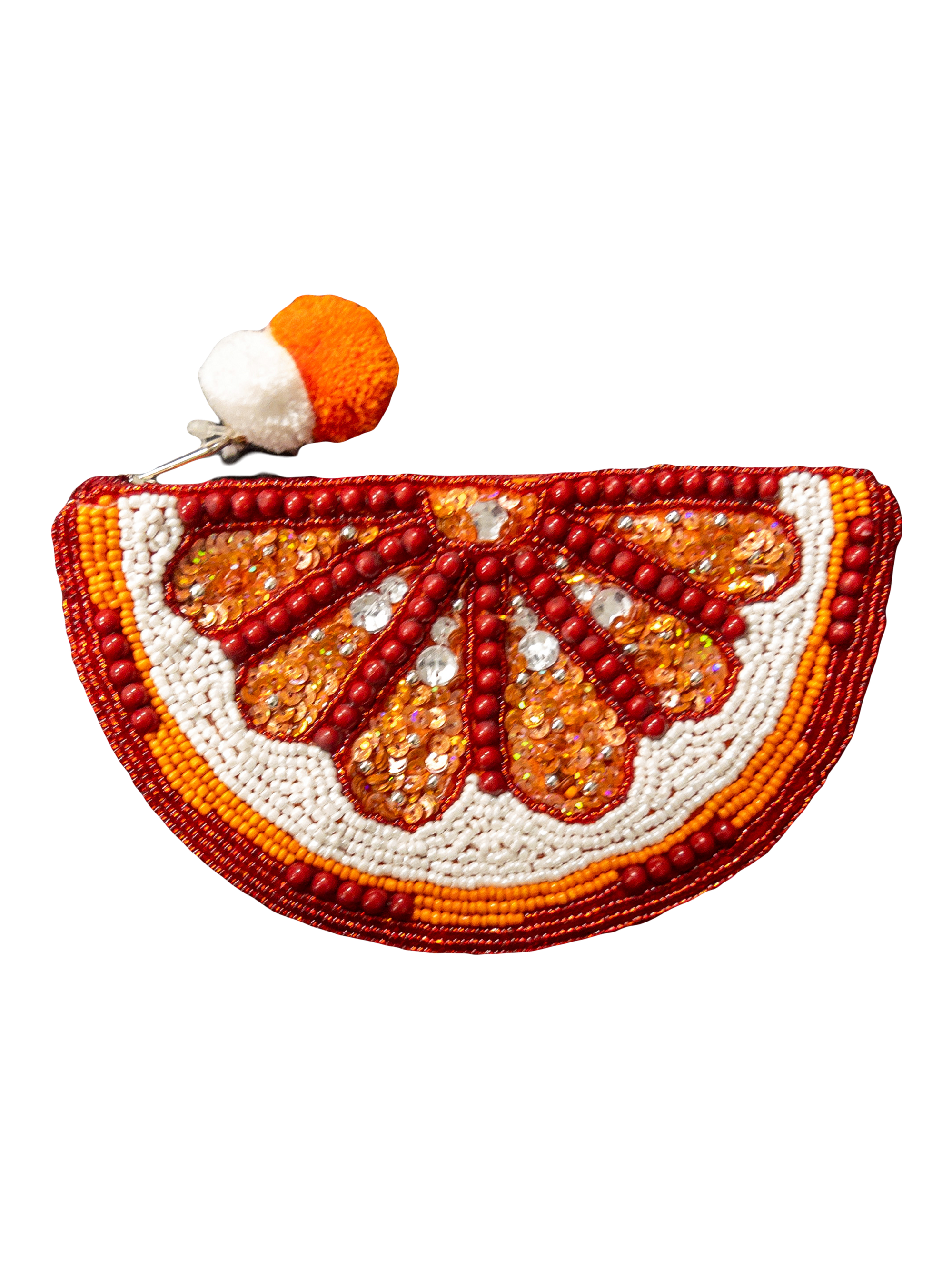 ORANGE WEDGE COIN POUCH LA CHIC