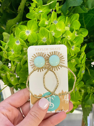 MINT COLORFUL SUNBURST HOOP TAYLOR SHAYE