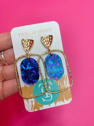 BLUE UNICORN OVAL HOOP TAYLOR SHAYE