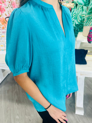 NICOLE TURQUOISE TOP