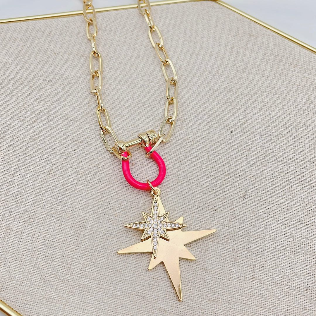 STARBURST PINK NECKLACE TREASURE JEWELS