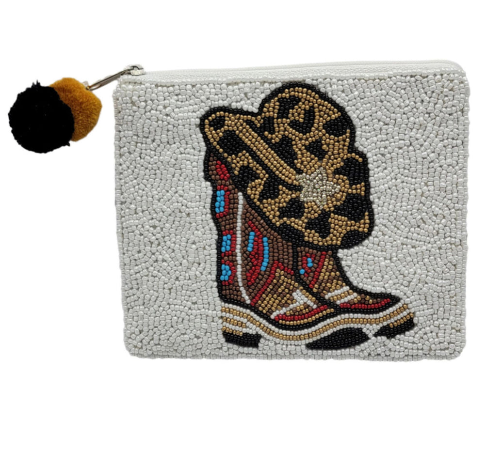 BOOT AND CAT  COIN POUCH LA CHIC